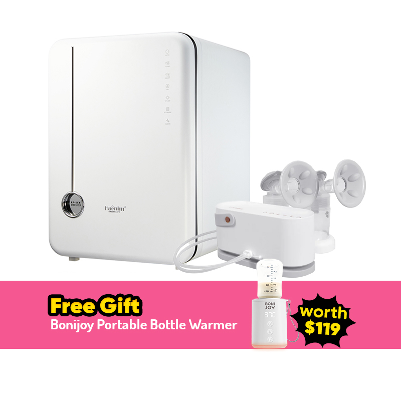Bundle Deal: Haenim 4G+ Classic UV Steriliser + (White Gray) Haenim NexusFit 7X Breast Pump + FREE GIFT